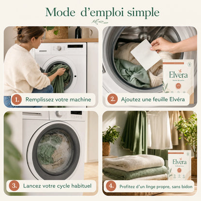 Le linge propre, sans le gros bidon