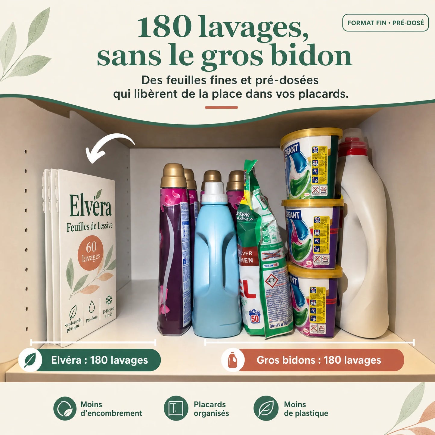 Le linge propre, sans le gros bidon